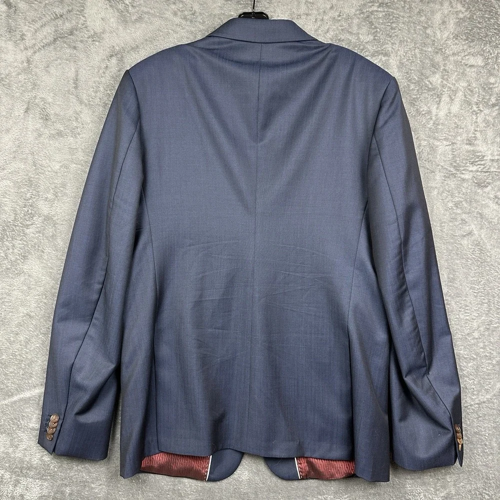 Tailor on Ten Blazer Jacket Men's 40R Vitale Barberis Canonico Wool Mohair Navy